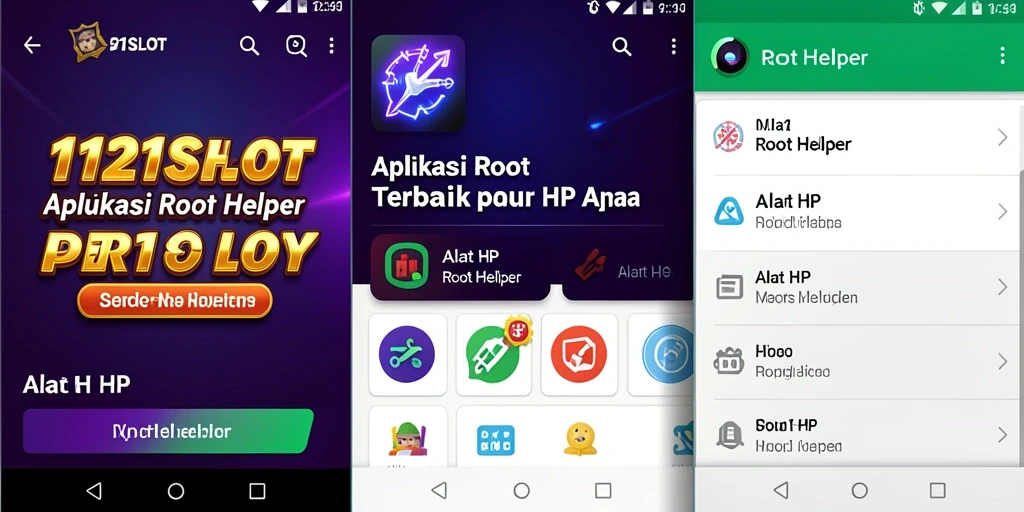 Screenshot antarmuka aplikasi 1121SLOT - Root Helper yang intuitif dan mudah digunakan.