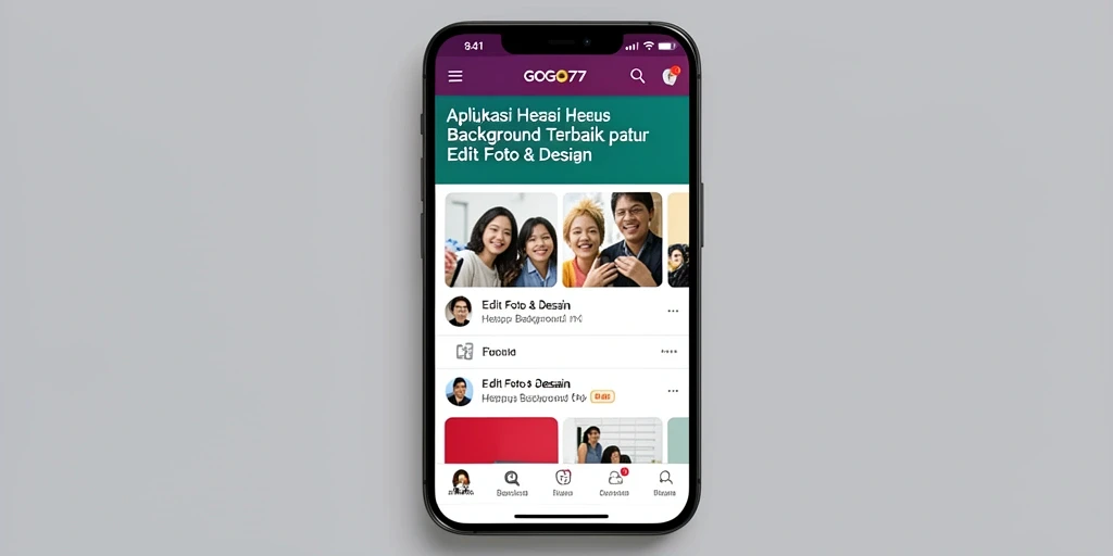 Antarmuka pengguna GOGO77 menampilkan fitur Hapus Background yang memudahkan pengguna.