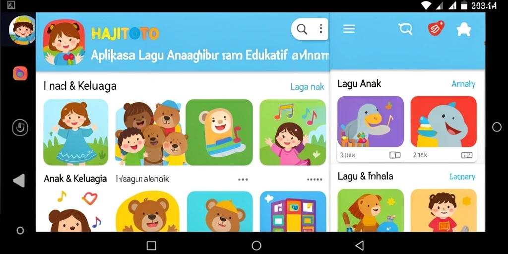 Tampilan antarmuka HAJITOTO yang ceria dan mendidik.