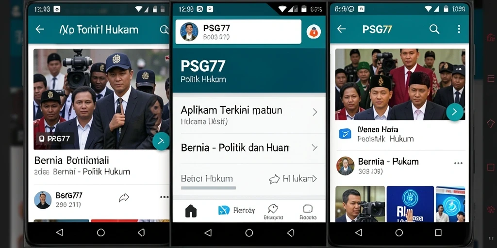 Antarmuka pengguna PSG77 yang informatif dan mudah dinavigasi.