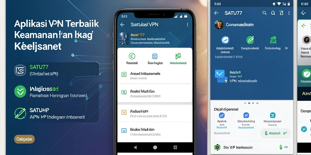 Antarmuka SATU77 yang sederhana dan efektif untuk penggunaan VPN.